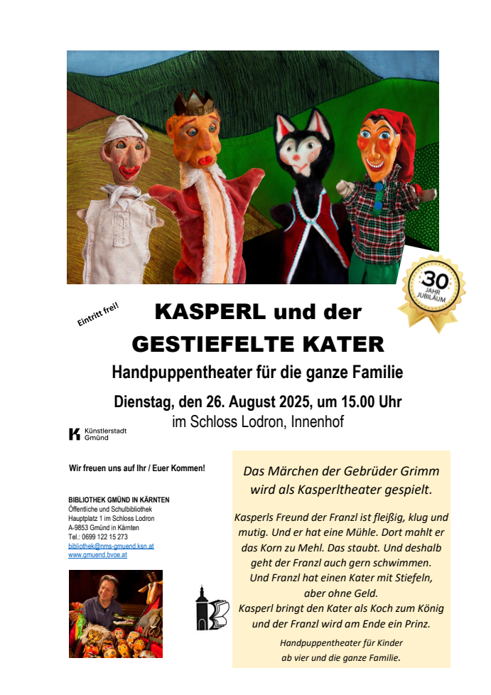 Einladung zum "Handpuppentheater"