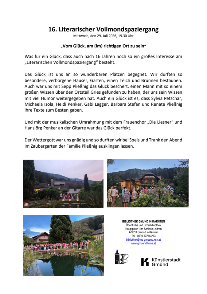 Vollmondspaziergang 2026 - Nachbericht